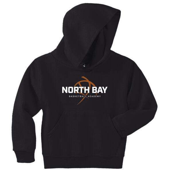 NBBA - Youth Black NuBlend Pullover Hooded Sweatshirt Thumbnail