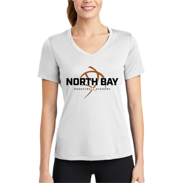 NBBA - Women's White PosiCharge Competitor V Neck Tee Thumbnail