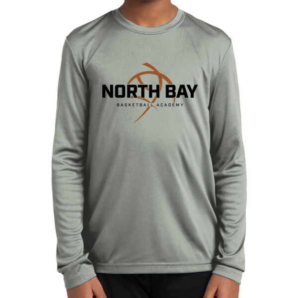NBBA - Youth Silver Long Sleeve PosiCharge Competitor Tee Thumbnail