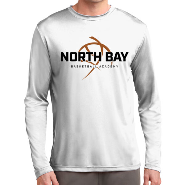 NBBA - White Long Sleeve PosiCharge Competitor Tee Thumbnail