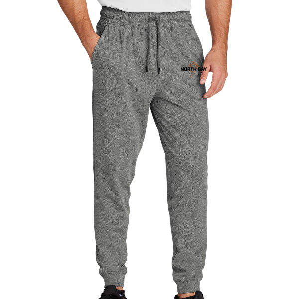 NBBA - Charcoal Grey Heather Sport Wick Stretch Jogger Thumbnail